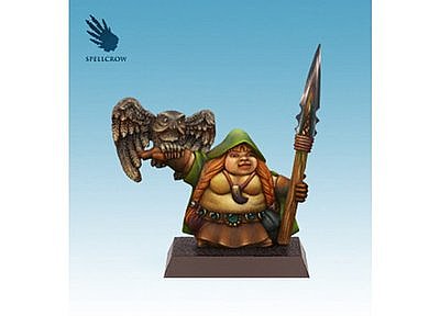 Dwarf Female with a spear and owl 
