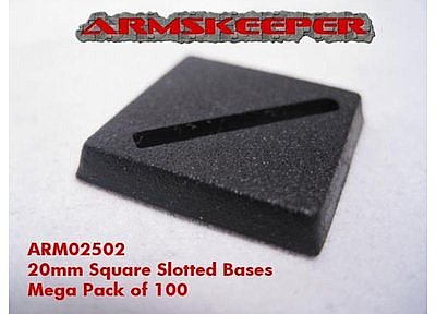 ArmsKeeper Bases: 20mm Square Slotted Bases Mega Pack (100) 