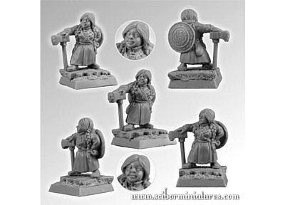 28mm Fantasy Miniatures: Dwarf Hildegard 