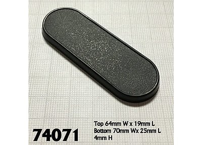 74071: 70mm x 25mm Oval Gaming Base (10) 