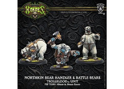 Trollbloods Northkin Bear Handler & Battle Bears 