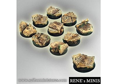 Celtic Ruins 25mm Round Bases #1 (5) 
