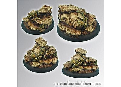 Round Bases: Ancient Ruins 50mm - Round Edge #4 