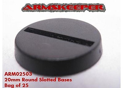 ArmsKeeper Bases: 20mm Round Slotted Bases (25) 