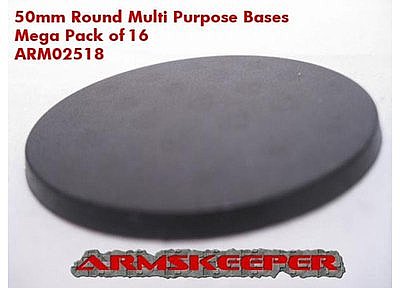 ArmsKeeper Bases: 50mm Round Multi Purpose Bases Mega Pack (16) 