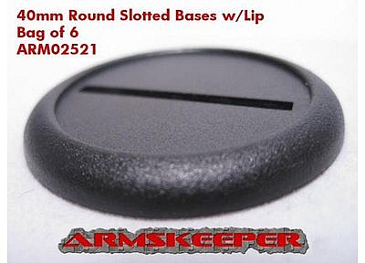 ArmsKeeper Bases: 40mm Round Slotted Bases with Lip (6) 