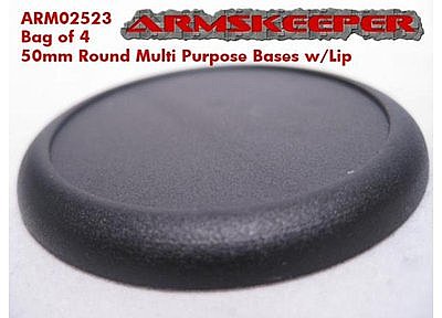 ArmsKeeper Bases: 50mm Round Multi Purpose Bases with Lip (4) 