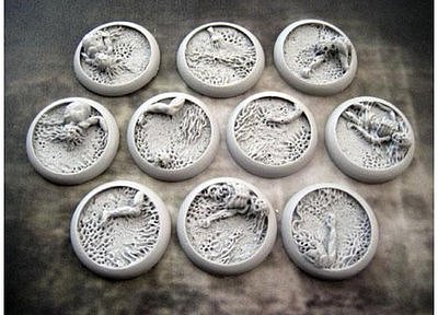 Round Lip: 30mm Corpse Fields Bases (10) 