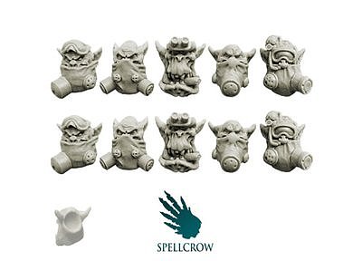 Orks Heads in Gas Masks 
