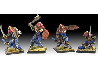 Lizardmen, Iguanids with hand weapons and shield 