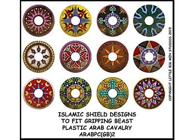 ARABPC(GB)02 Designs for Plastic Arab Cavalry Shields (12) 