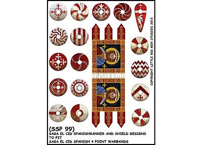 Spanish Banner & shield transfers  for 4pt warband  