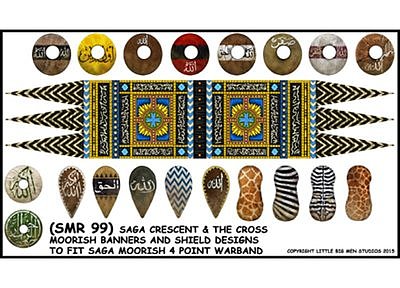 Moor Banner & shield transfers for 4pt warband 