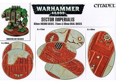 セクター・インペリアル　６０ｍｍラウンドベース，７５ｍｍ＆９０ｍｍ長円形ベースセット 