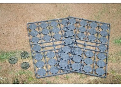 レネドラ　２５ｍｍラウンドベース石畳（グレー） 