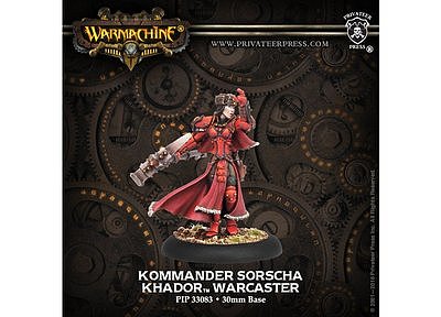 Khador Kommander Sorscha (metal resculpt)  