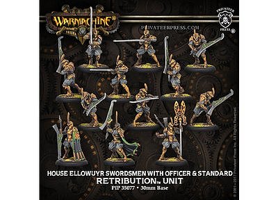 Retribution Of Scyrah House Ellowuyr Swordsmen with Officer and Standard 