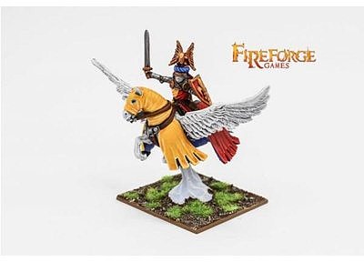 Fireforge Games Fantasy: (9th Age) Albion's Noble on Pegasus (fleur-de-lis)  