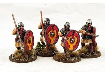 LR07 Late Roman Armoured Infantry (Helmets) (Advancing) (4) 