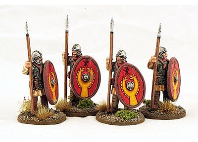 LR09 Late Roman Armoured Infantry (Helmets) (Standing) (4) 