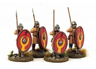 LR11 Late Roman Unarmoured Infantry (Standing ready) (Helmet) (4) 