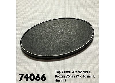 74066: 75mm x 46mm Oval Gaming Base (10) 
