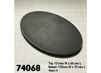 74068: 105mm x 70mm Oval Gaming Base (4) 