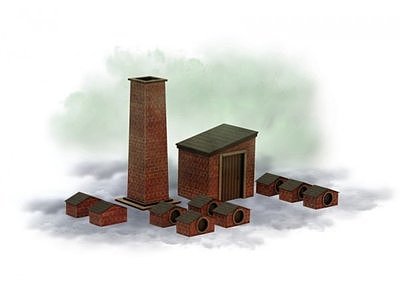 Brickstone Accessories Roof Structures (Door, Chimney,9 Dormers) Laser Cut Kit 