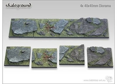 Shaleground Bases - 40x40mm Diorama (4) 