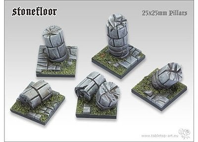 Stonefloor Bases - 25x25mm pillars (5) 