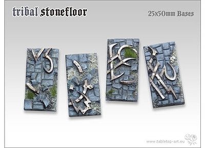 Tribal Stonefloor Bases - 25x50mm (4) 