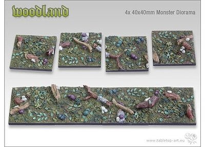 Woodland Bases - 40x40mm Diorama (4) 