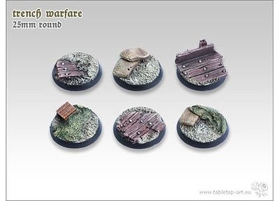 Trench warfare Bases - 25mm (5) 