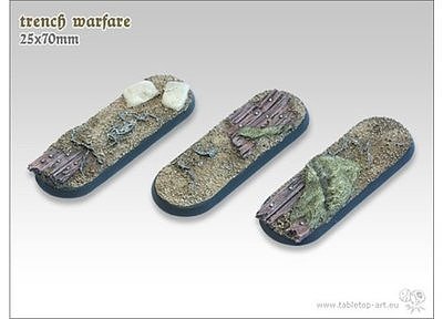 Trench warfare Bases - 25x70mm (3) 