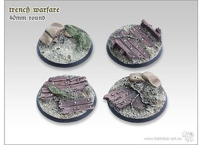 Trench warfare Bases - 40mm (2) 
