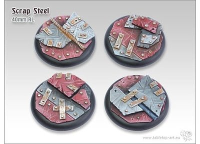 Scrap Steel Bases - 40mm RL (2) 