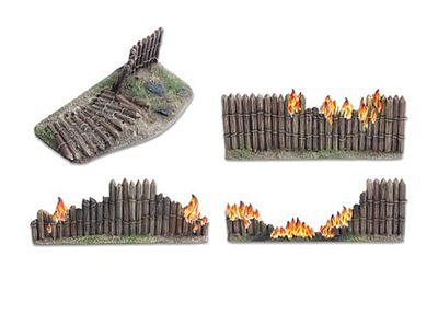 Wooden stockade destroyed - 28mm 