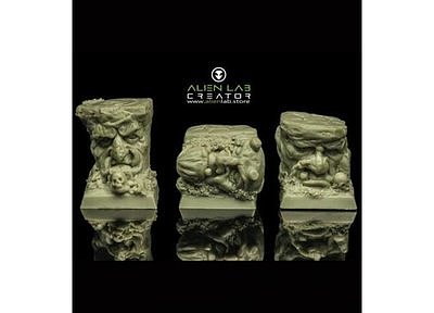 Fallen Dwarf Ruins Square Bases 20mm 