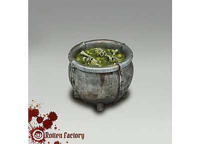 スープ入りの大釜 