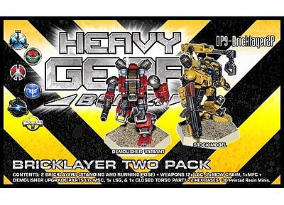 Bricklayer Two Pack 3D Printed Resin Miniature 