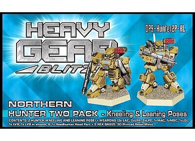 Hunter Two Pack - Kneeling & Leaning Poses 3D Printed Resin Miniature 