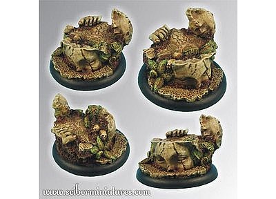Round Bases: Ancient Ruins 50mm - Round Edge #1 