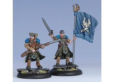 Cygnar Long Gunner Officer & Standard Bearer (2) 