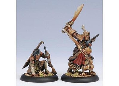 protectorate of menoth idrian skirmisher chieftain and guide 