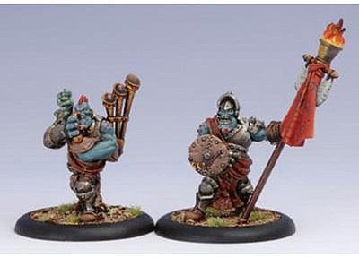 Trollbloods: Kriel Warrior Standard Bearer & Piper 