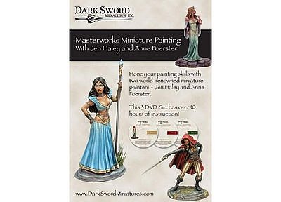 Dark Sword Miniatures Masterworks Miniature Painting with Jen Haley and Anne Foerster 3 Dvd set 