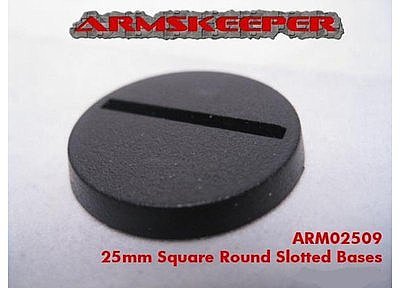 ArmsKeeper Bases: 25mm Round Slotted Bases (20) 